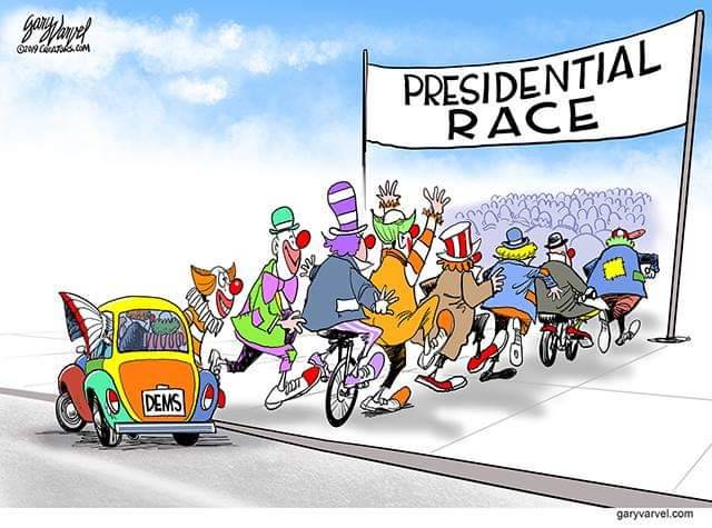 Image result for democratic 2020 clown car